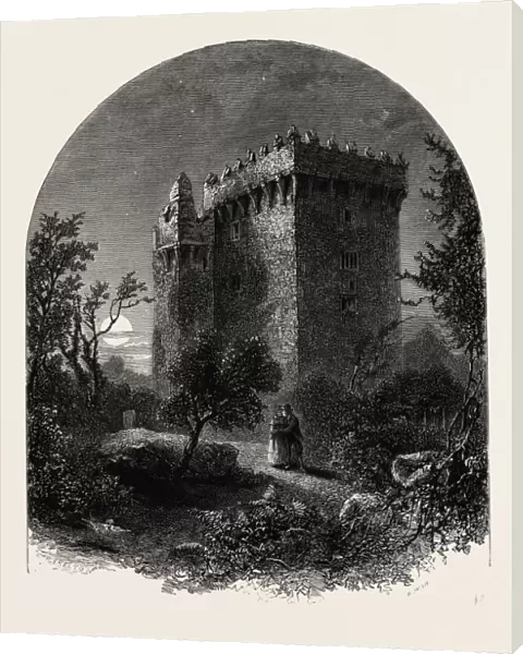 Blarney Castle, Ireland, Irish, Eire, 19th century engraving