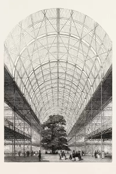 The Great Exhibition, Interior of the Transept of the Crystal Palace, London, Uk