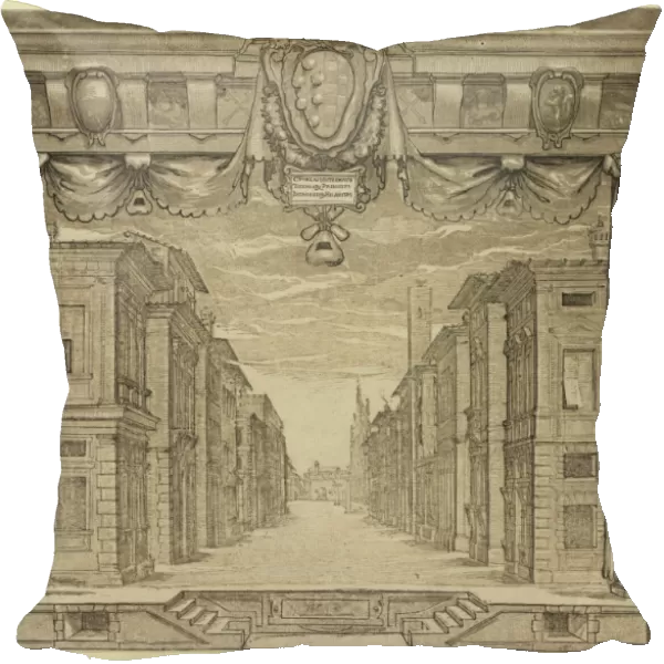 Stage design for L Ortensio, 1589, Bolsi, Girolamo, artist, Neroni, Bartolomeo