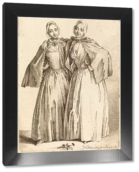 Daniel Nikolaus Chodowiecki (German, 1726 - 1801), Two Standing Ladies (Demoiselles