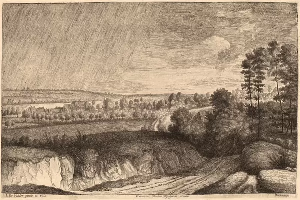 Lodewijk de Vadder (Flemish, 1605 - 1655), Rainy Landscape, etching