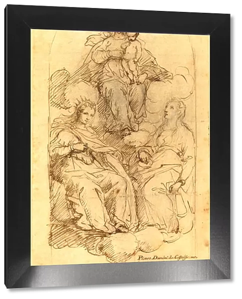 Pietro Damini, Italian (1592-1631), The Virgin and Child Adored by Saint Catherine