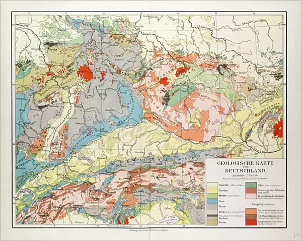 Geological Map of Germany, 1899