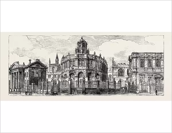 Oxford: the Old Ashmolean, the Sheldonian Theatre, from Broad Street