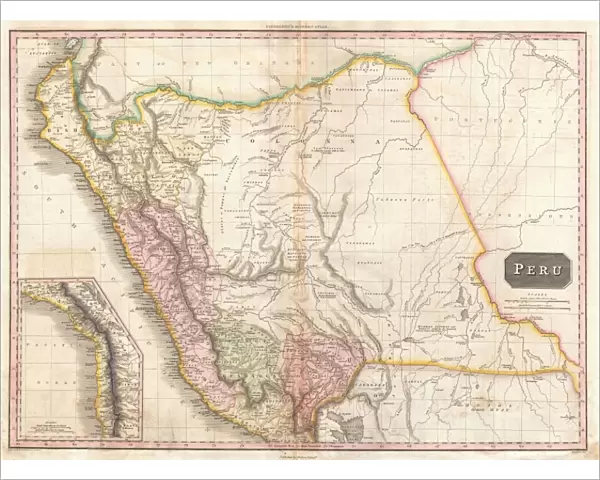 1818, Pinkerton Map of Peru, John Pinkerton, 1758 - 1826, Scottish antiquarian, cartographer