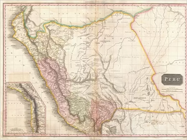 1818, Pinkerton Map of Peru, John Pinkerton, 1758 - 1826, Scottish antiquarian, cartographer