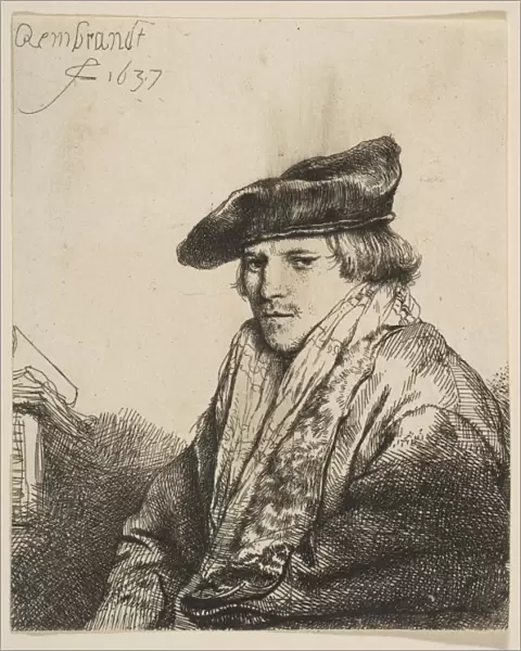 Young Man Velvet Cap Ferdinand Bol 1637 Etching