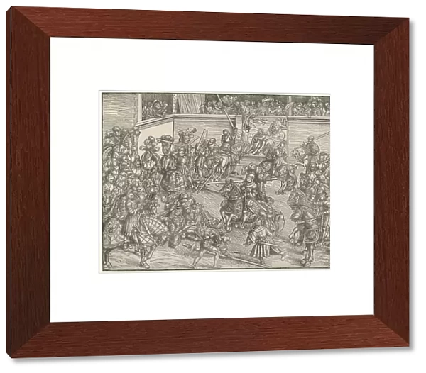 Tournament Samson Lion 1509 Woodcut Prints Lucas Cranach the Elder