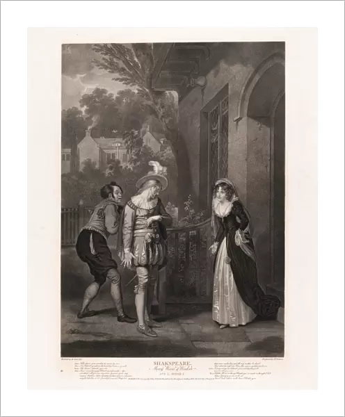Drawings Prints, Print, Anne Page, Slender Shallow, Shakespeare, Merry Wives Windsor