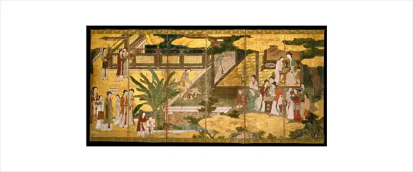 Chinese Court Ladies Children Edo period 1615-1868