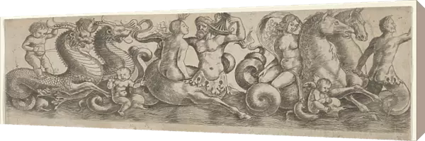 Frieze Tritons Nymphs ca 1470-1531 Engraving