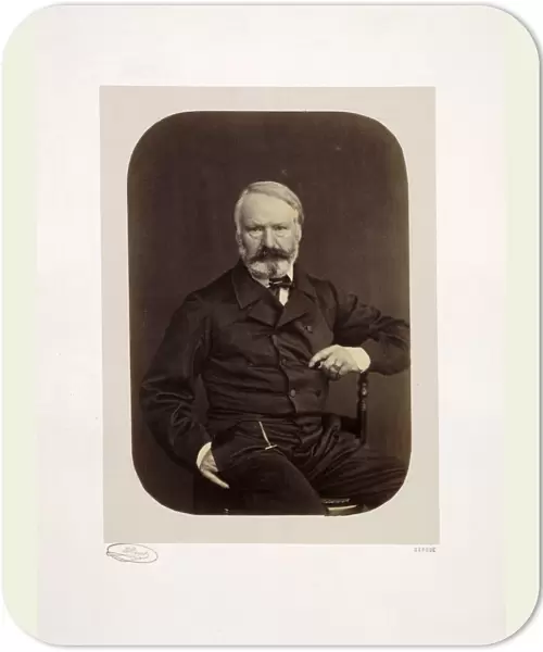 Portrait Victor Hugo Guernsey 1862 Edmond Bacot