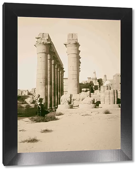 Egyptian views Luxor Colonnade Temple 1900 Egypt