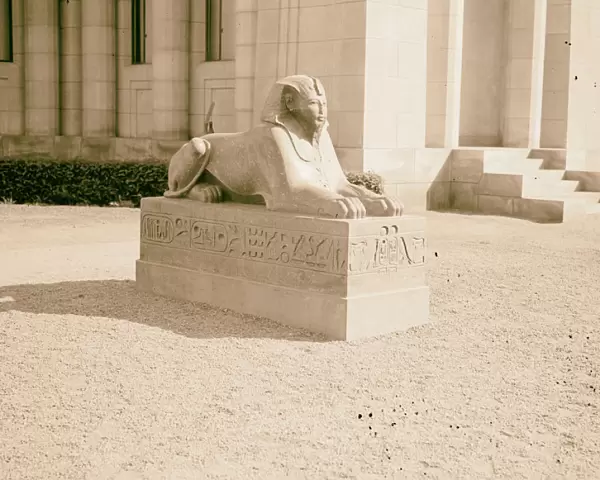 Isma lia Sphinx Basalt museum grounds 1934 Egypt