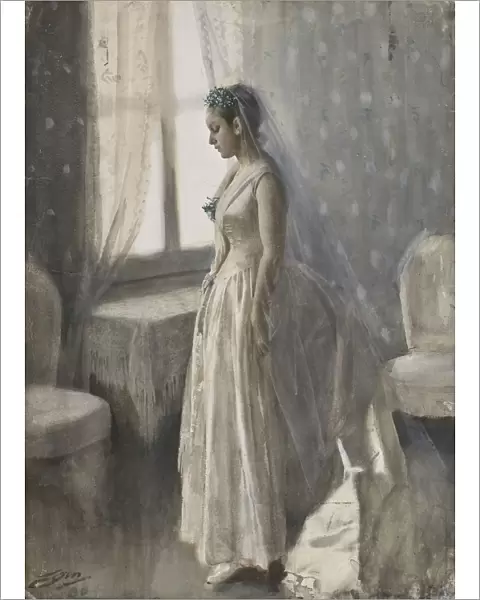 Anders Zorn Bride painting portrait 1886 Watercolor