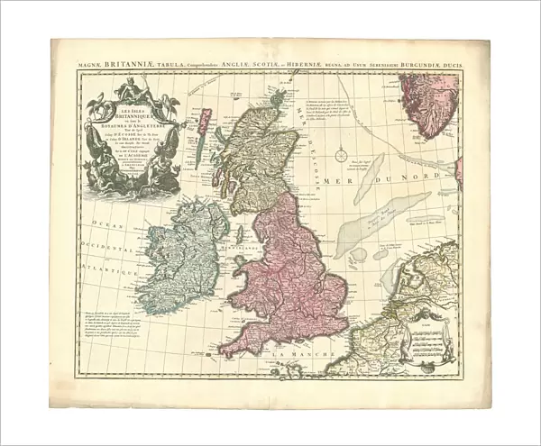 Map Les Isles Britanniques ou sont le royaumes d Angleterre