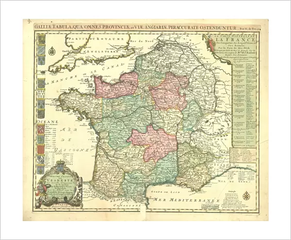Map La carte nouvelle de la France ses conquetes