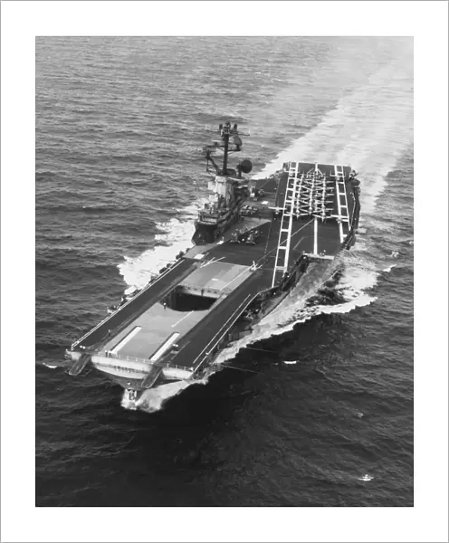 USS Intrepid underway in the South China Sea as a special attack carrier, 1968