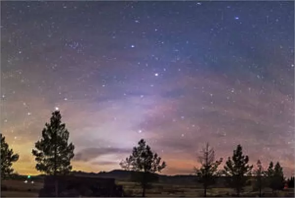 Panorama of the celestial night sky in southwest New Mexico