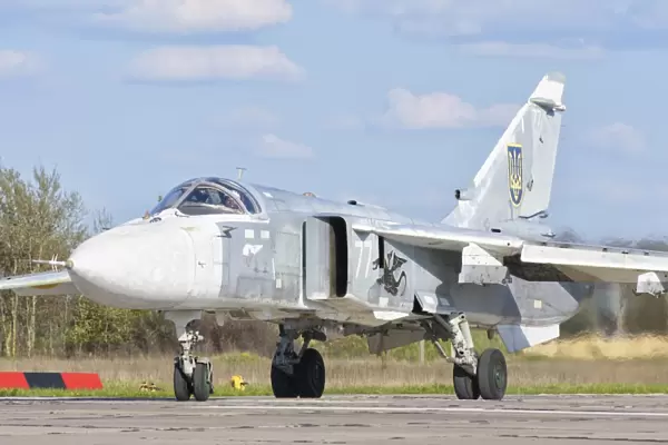 Ukrainian Air Force Su-24 aircraft at Lutsk Air Base, Ukraine