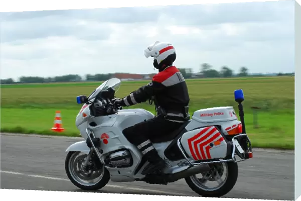 An officer of the Military Police of Belgium on his BMW R 1150 RT motorcycle