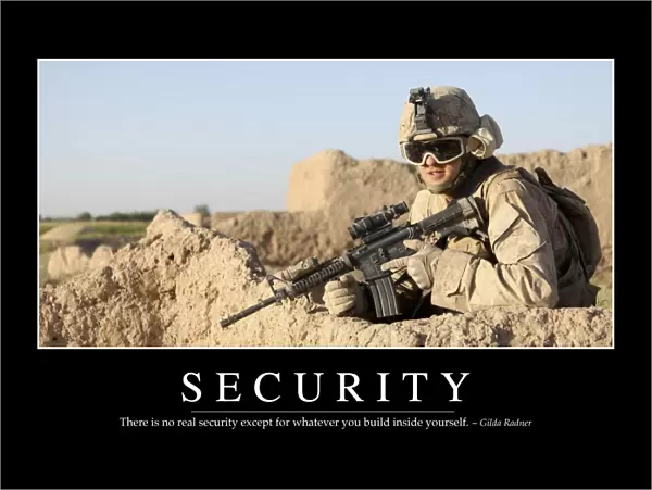 Security: Inspirational Quote and Motivational Poster
