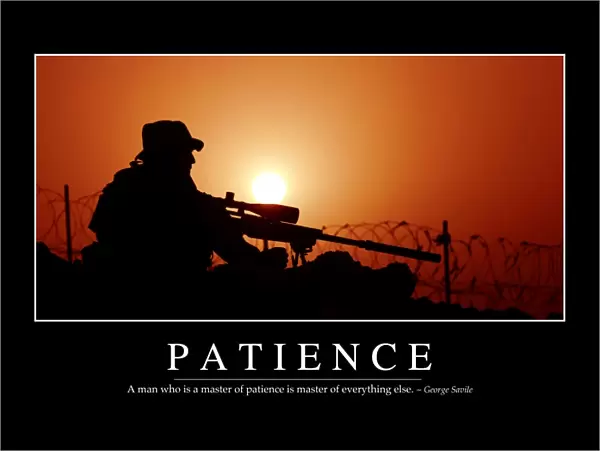 Patience: Inspirational Quote and Motivational Poster