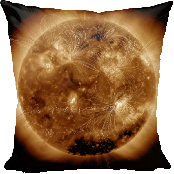 Magnetic field lines on the Sun