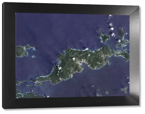 True-color image of Tortola and its smaller neighbors, Guana Island, Grand Camanoe