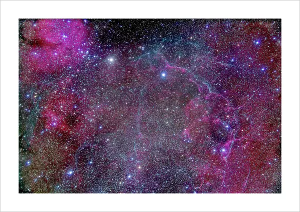 Vela supernova remnant in the center of the Gum Nebula area of Vela