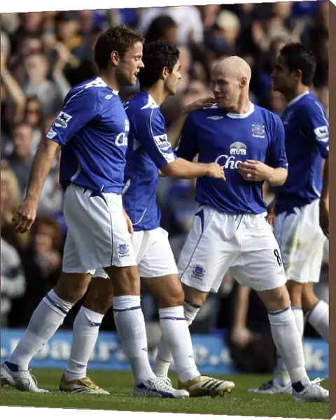 Everton v Sheffield United - 21  /  10  /  06 Mikel Arteta celebrates scoring the first goal for Everton with