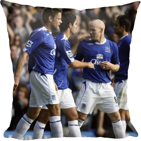 Everton v Sheffield United - 21  /  10  /  06 Mikel Arteta celebrates scoring the first goal for Everton with