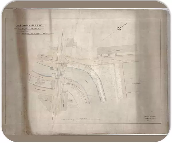 Caledonian Railway Central District Survey of Canal Bridge, Dalmuir
