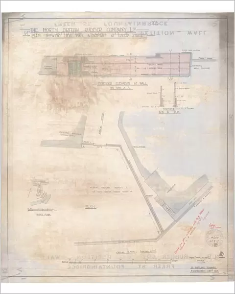 The North British Rubber Company Ltd, Plan Shewing New Wall and Gateway at Freer Street