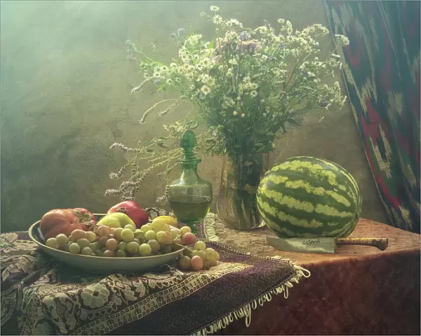 Still Life With Watermelon and Fruit