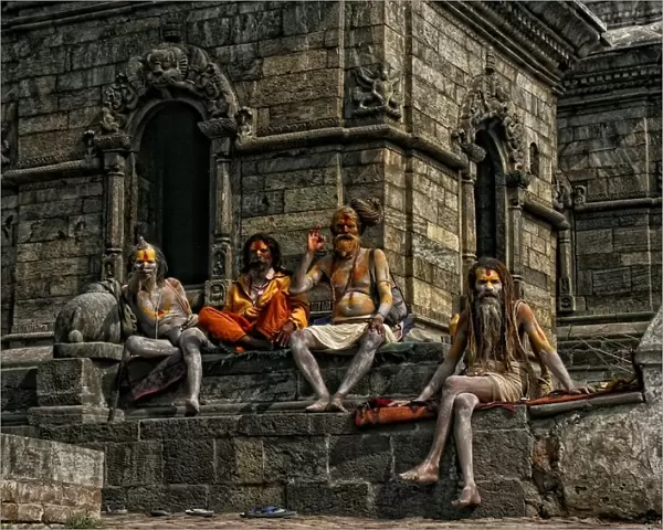 Sadhus enjoying the Maha Shivatri Festival