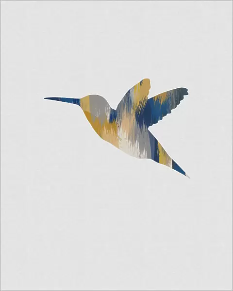 Blue & Yellow Hummingbird I