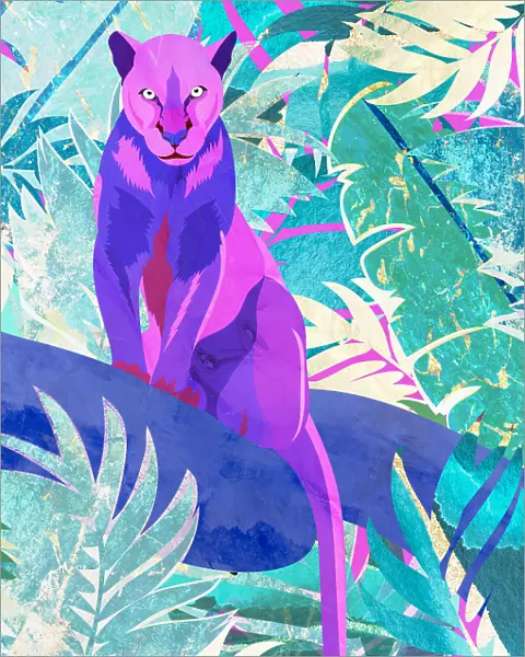 Pink Panther in the neon jungle