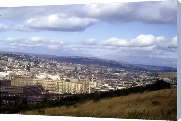 View of Sheffield from Skye Edge showing Park Hill Flats in the foreground, 1984