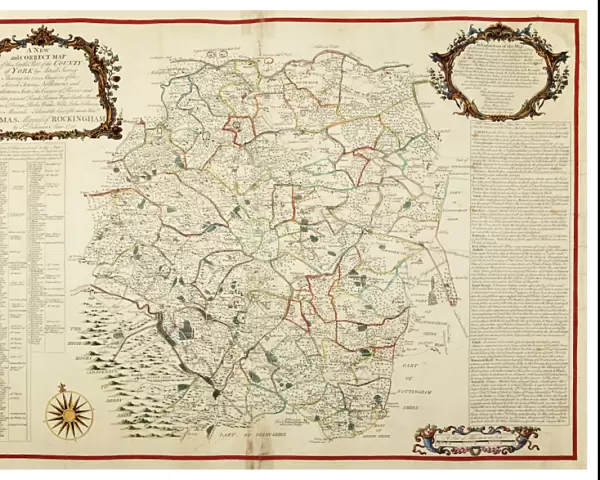 Map of the Southern Part of the West Riding of the County of York by Joseph Dickinson, 1750