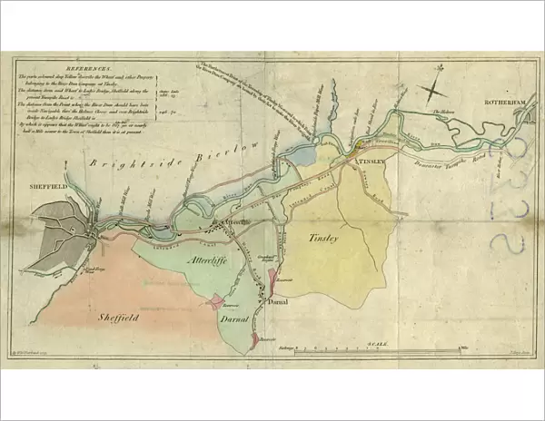 A plan of the intended canal from Sheffield to Tinsley by W. and J. Fairbank, 1815