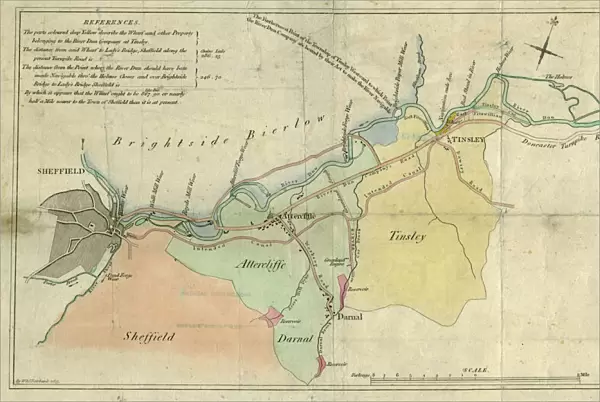 A plan of the intended canal from Sheffield to Tinsley by W. and J. Fairbank, 1815