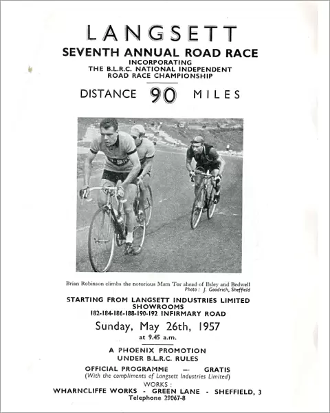 Langsett cycling road race, Sheffield, 1957
