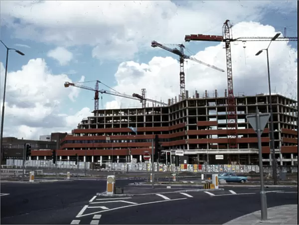 Sheffields Manpower Services Commission building (later known as Moorfoot) under construction, 1979