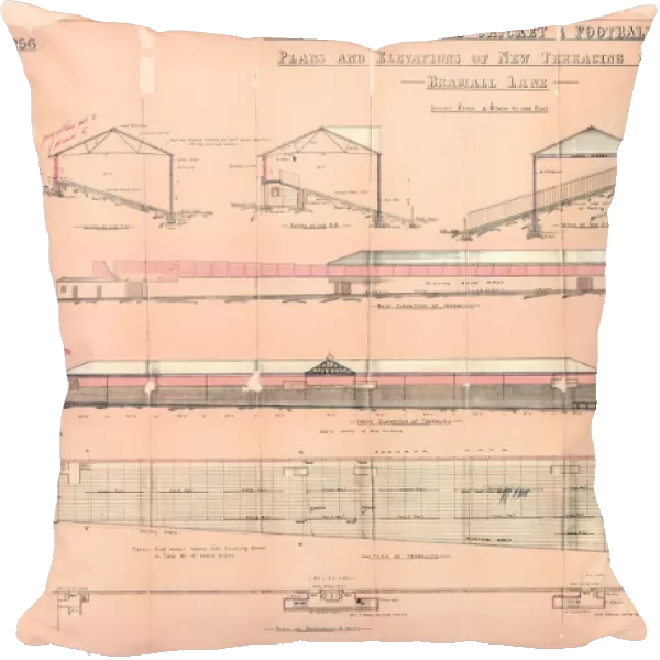 Sheffield United Football Club, Bramall Lane, Sheffield - plan of new terracing, 1901