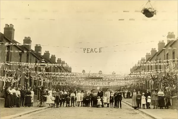 Peace Celebrations, Victoria Street, Sheffield, 1918