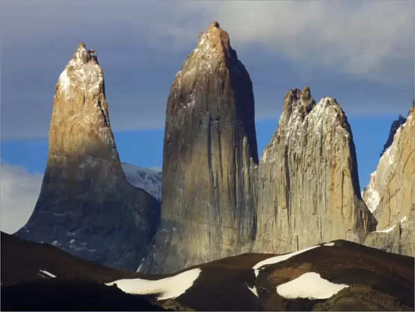 Torres del Paine rock towers, Torres del Paine National Park, Patagonia, Chile