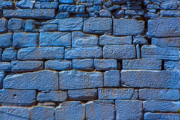 Brick wall in the Blue City, Jodhpur, Rajasthan, India