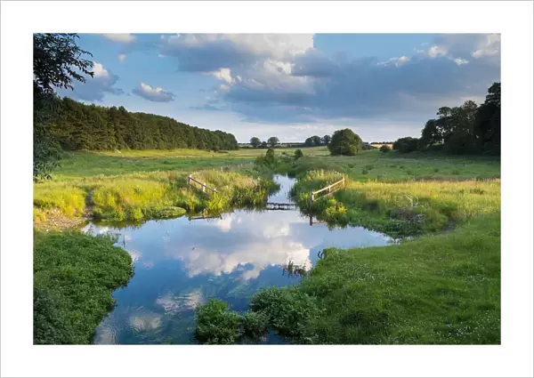 View of the River Stiffkey, Warham Village, Norfolk, England, July
