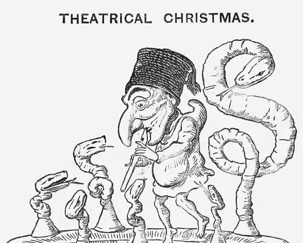 Theatrical Christmas, 1866. Artist: Charles Henry Bennett